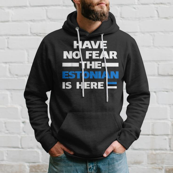 No Fear Estonian Is Here Estonia Pride Funny Flag Pride Month Funny Designs Funny Gifts Hoodie Gifts for Him