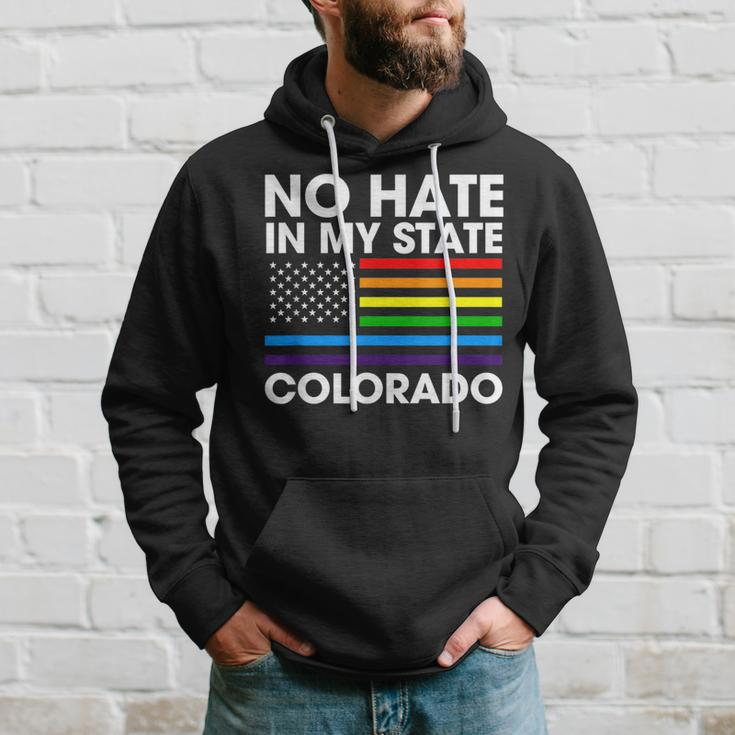 No Hate In My State Lgbt Colorado Pride Co Gay Lesbian Hoodie Gifts for Him