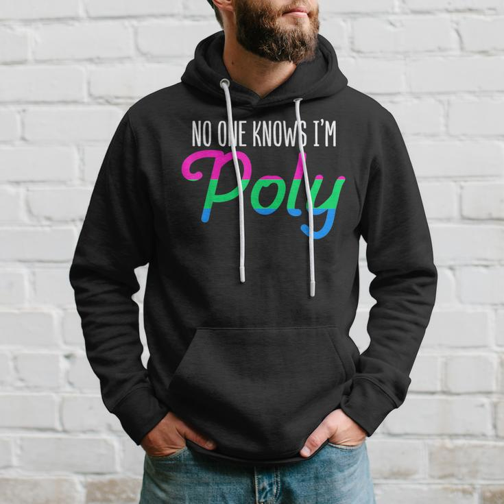 No One Knows Im Poly Polysexual Pride Flag Lesbian Gay Hoodie Gifts for Him
