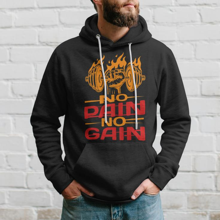 No Pain No Gain Gym Fitness Lovers Fitness Workout Costume Hoodie Gifts for Him