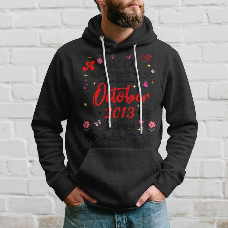 October Birthday A Queen Was Born In October 2013 October Hoodie Gifts for Him