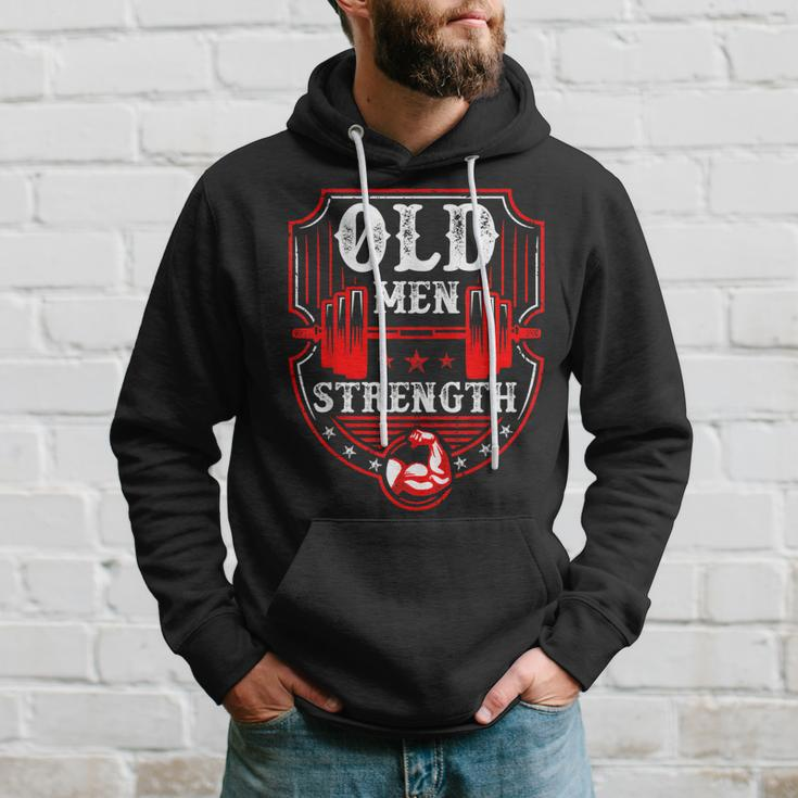 Old Man Strength Gym Fathers Day Gifts For Dad Grandpa Gift For Mens Hoodie Gifts for Him