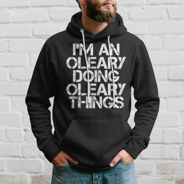 Oleary Funny Surname Family Tree Birthday Reunion Gift Idea Hoodie Gifts for Him