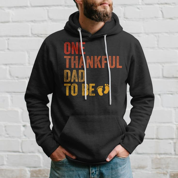 One Thankful Dad To Be Thanksgiving Pregnancy Announcement Hoodie Gifts for Him