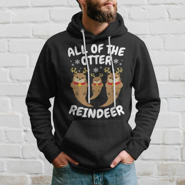 All The Otter Reindeer Ugly Christmas Sweaters Hoodie Gifts for Him