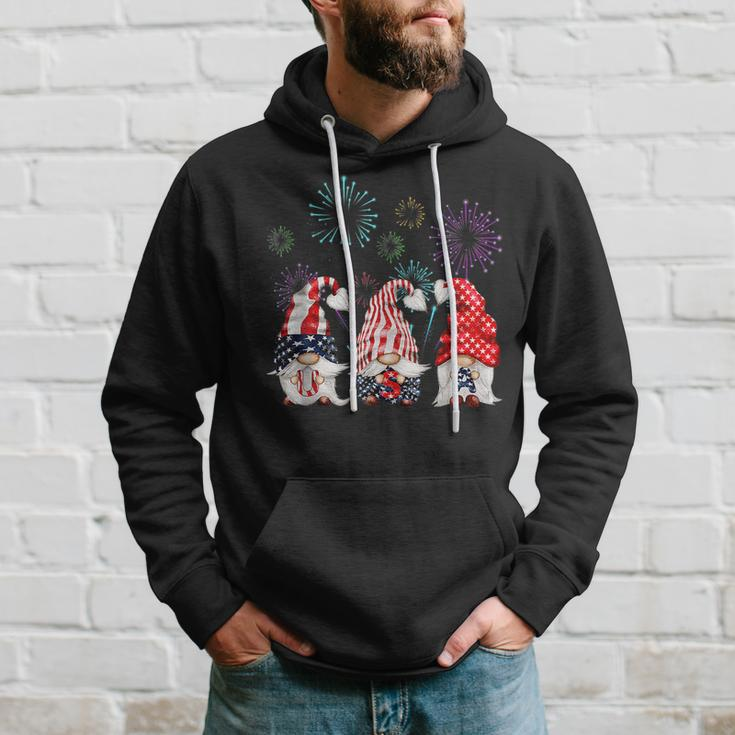 Patriotic Three Gnomes Firework Independence Day 4Th Of July Hoodie Gifts for Him