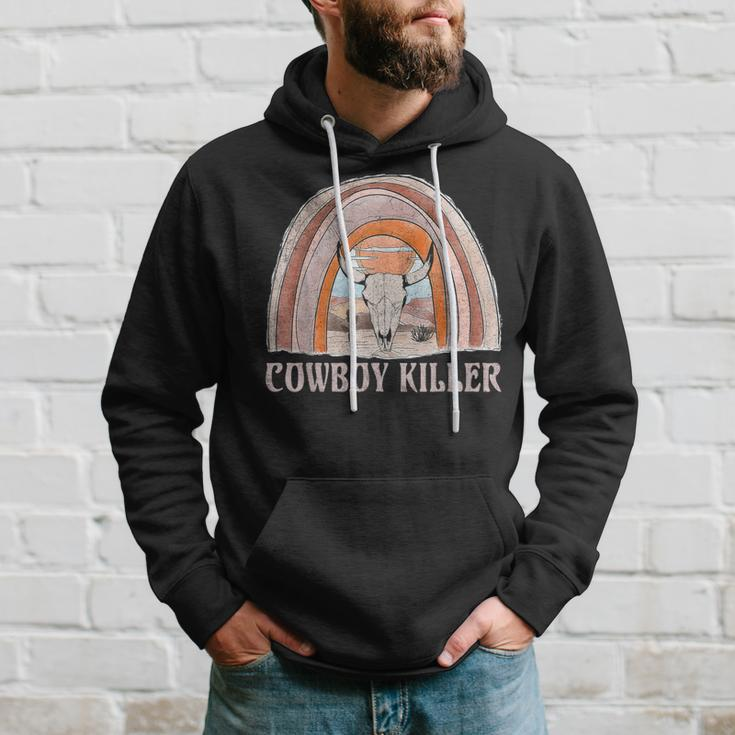 Peace Love Cowboys Killer Western Deserts Howdys Bull Skulls Skulls Funny Gifts Hoodie Gifts for Him