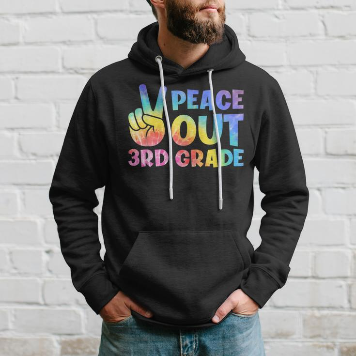 Peace Out 3Rd Grade Graduate Tie Dye Last Day Of School Hoodie Gifts for Him