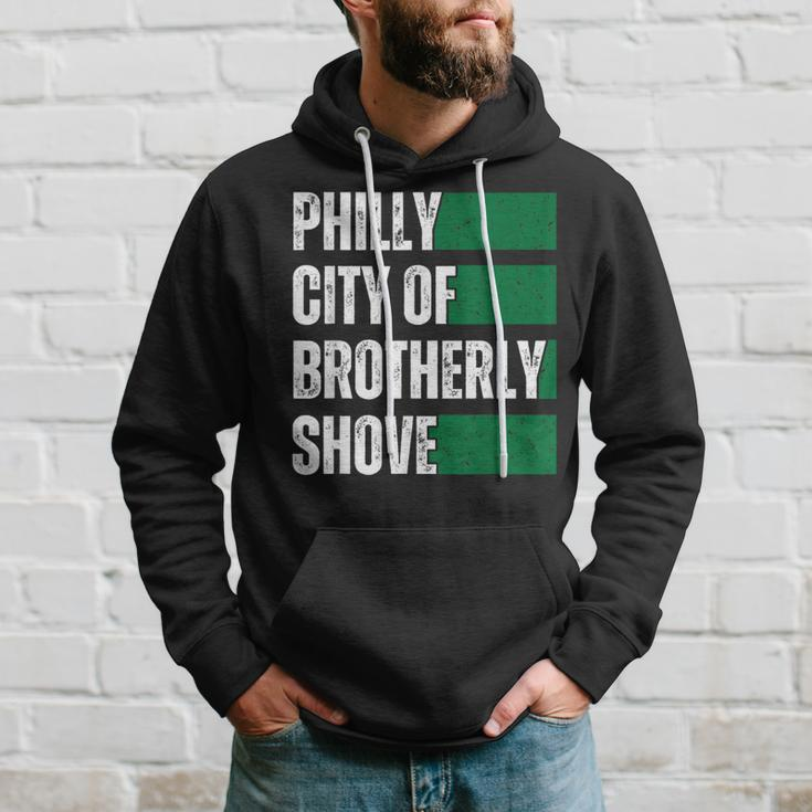Philly City Of Brotherly Shove American Football Quarterback Hoodie Gifts for Him