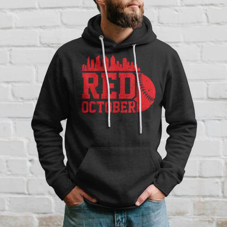 Philly Philadelphia Baseball Red October Hoodie Gifts for Him