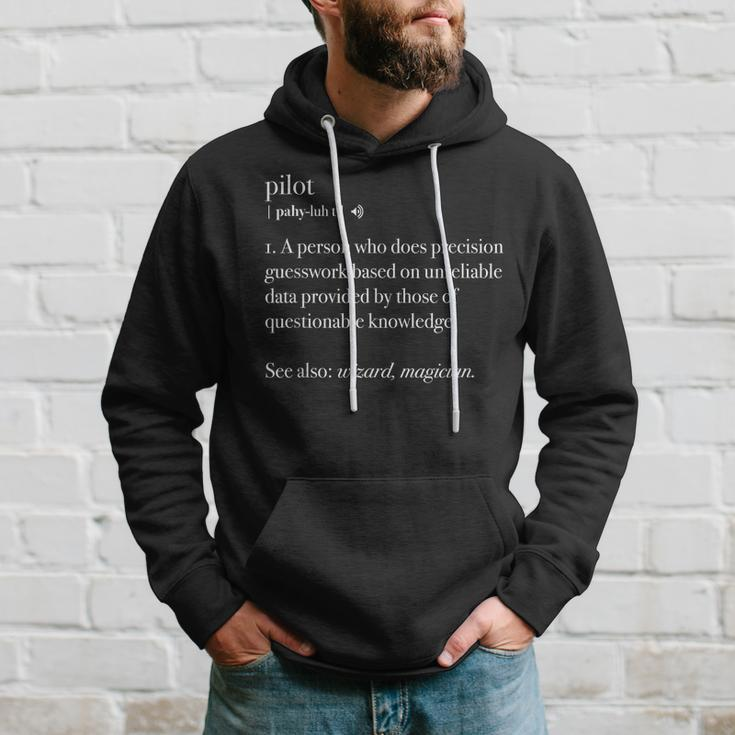 Pilot Definition Fly Airplane Funny Aircraft Aviation Gift Hoodie Gifts for Him