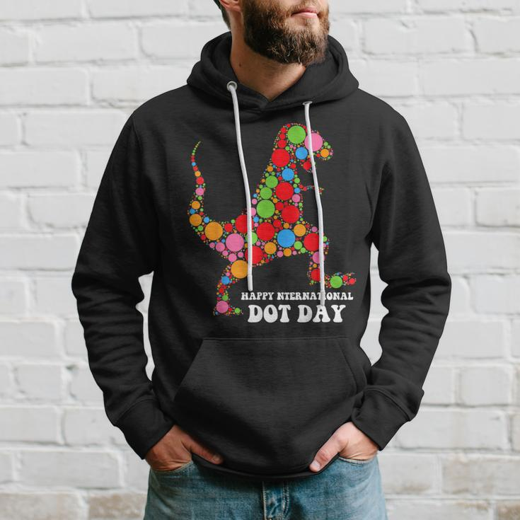 Polka Dot DayRex Dinosaur Lover International Dot Day Hoodie Gifts for Him