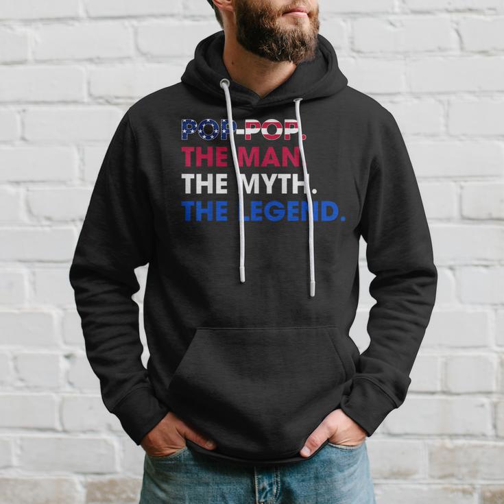 Poppop The Man The Myth The Legend Funny Grandpa 4Th July Gift For Mens Hoodie Gifts for Him