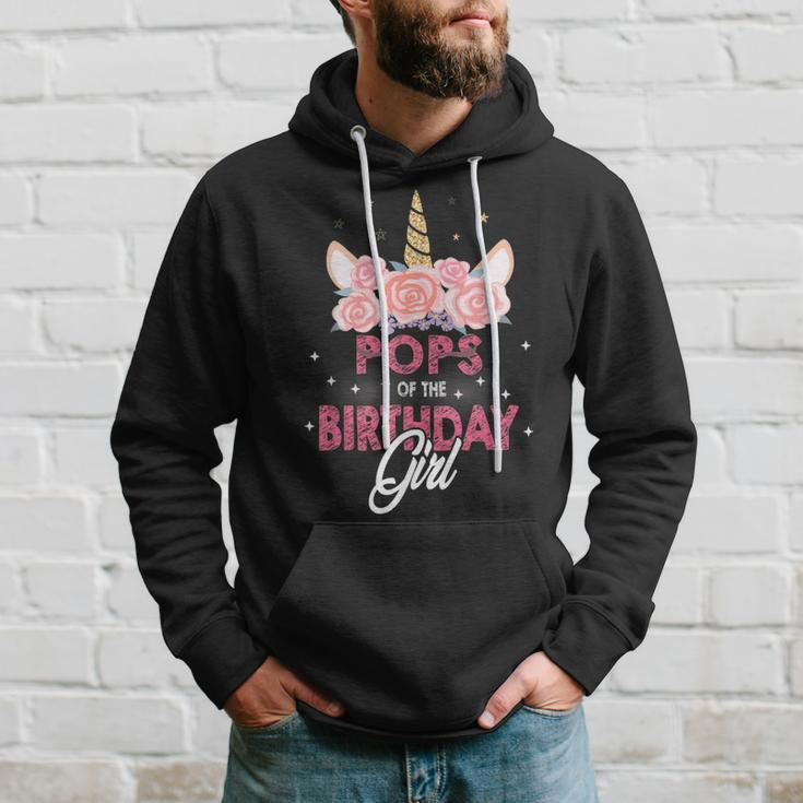 Pops Of The Birthday Girl Father Gifts Unicorn Birthday Hoodie Gifts for Him