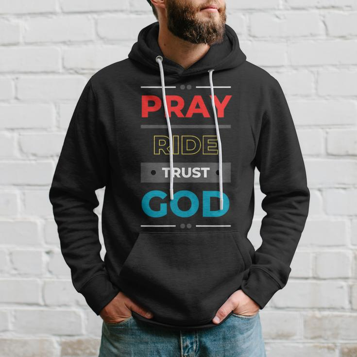 Pray Ride Trust God Hoodie Gifts for Him