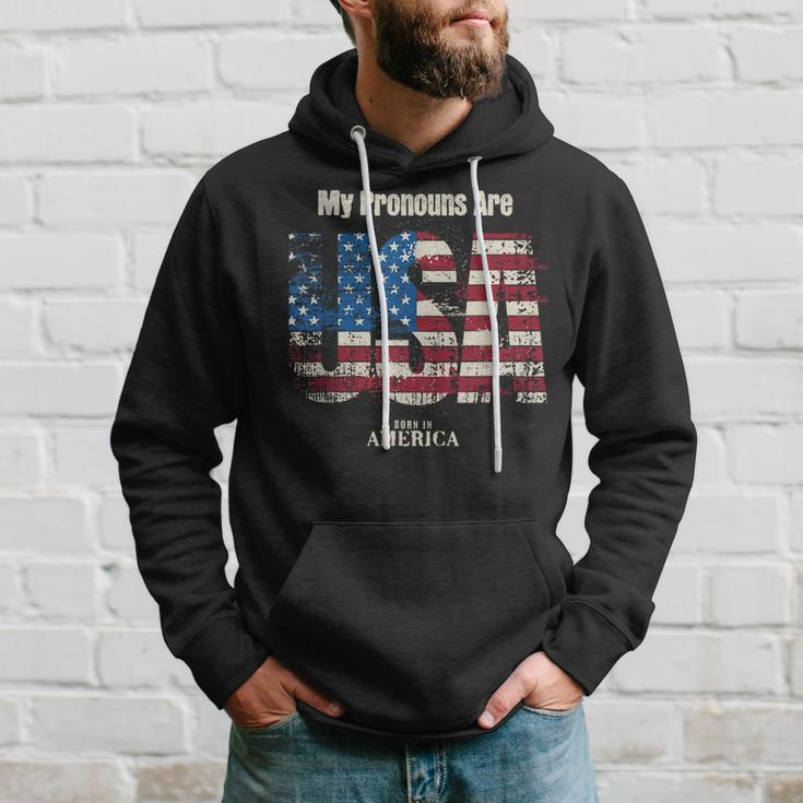 My Pronouns Are Usa 4Th Of July Celebration Proud American Hoodie Gifts for Him