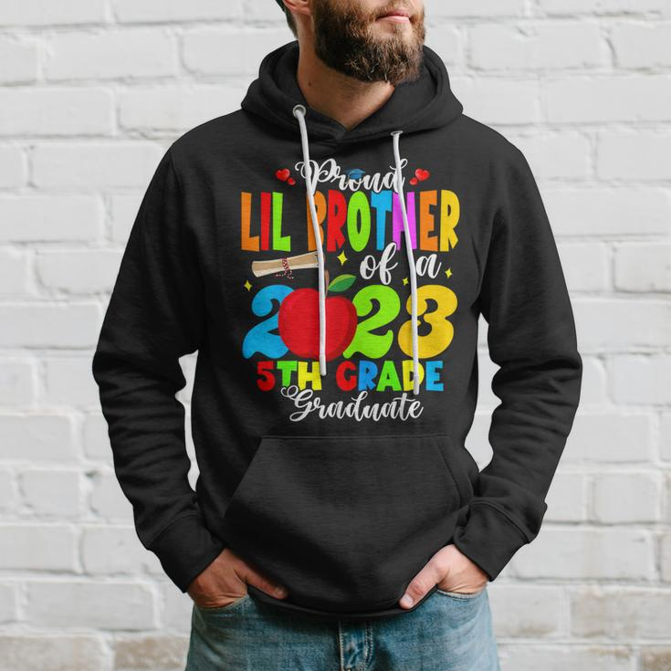 Proud Lil Brother Of A Class Of 2023 5Th Grade Graduate Hoodie Gifts for Him