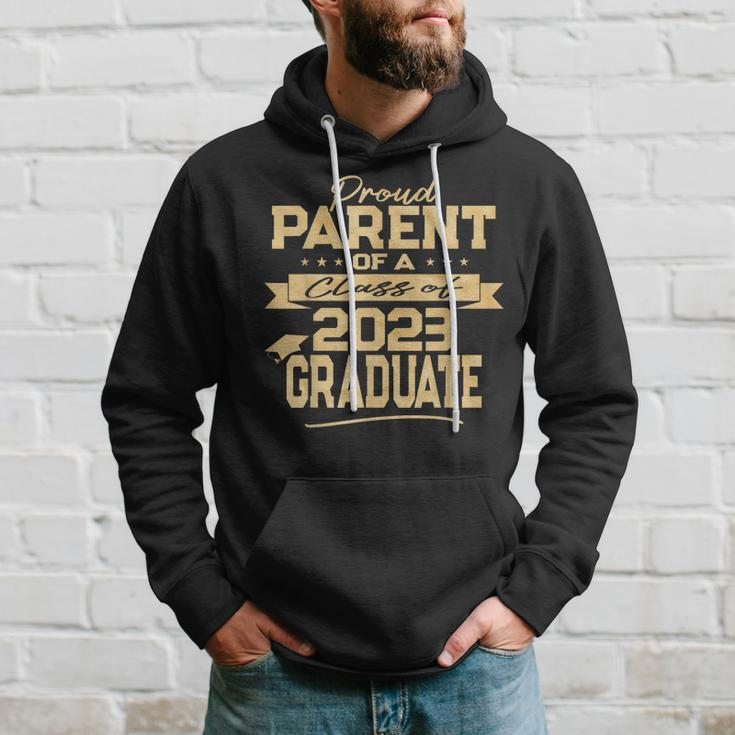 Proud Parent Of A Class Of 2023 Graduate Gold Text Hoodie Gifts for Him
