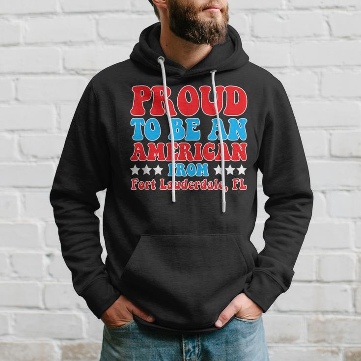Proud To Be An American From Fort Lauderdale Florida Hoodie Gifts for Him