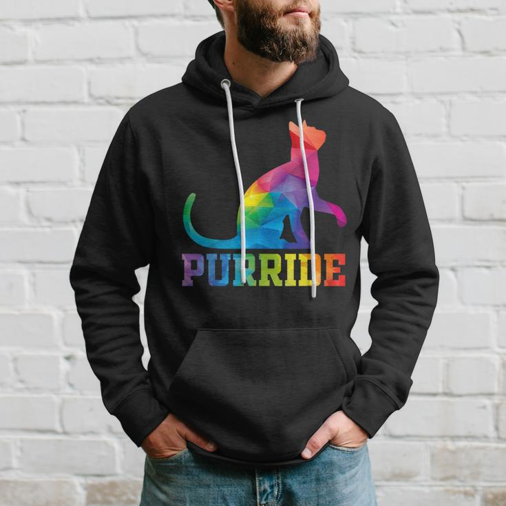 Purride Cat Gay Pride Lgbt Month 2023 Lgbt Love Cat Gift Hoodie Gifts for Him