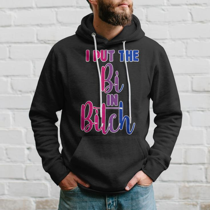 I Put The Bi In Bitch Bisexual Pride Flag Quote Hoodie Gifts for Him