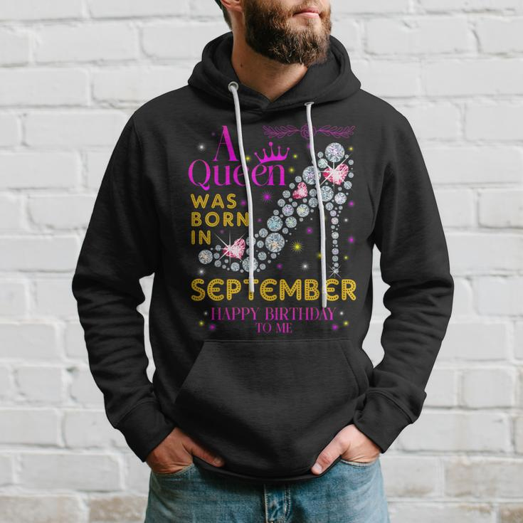 A Queen Was Born In September- Happy Birthday To Me Hoodie Gifts for Him