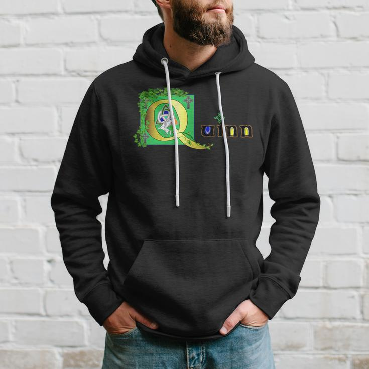 Quinn Family Name In A Celtic Illuminated Letter Style Hoodie Gifts for Him