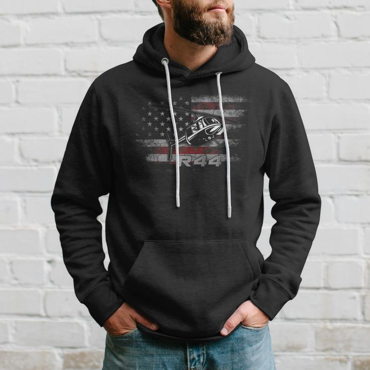 R44 Helicopter Pilot Aviation Gift Hoodie Gifts for Him