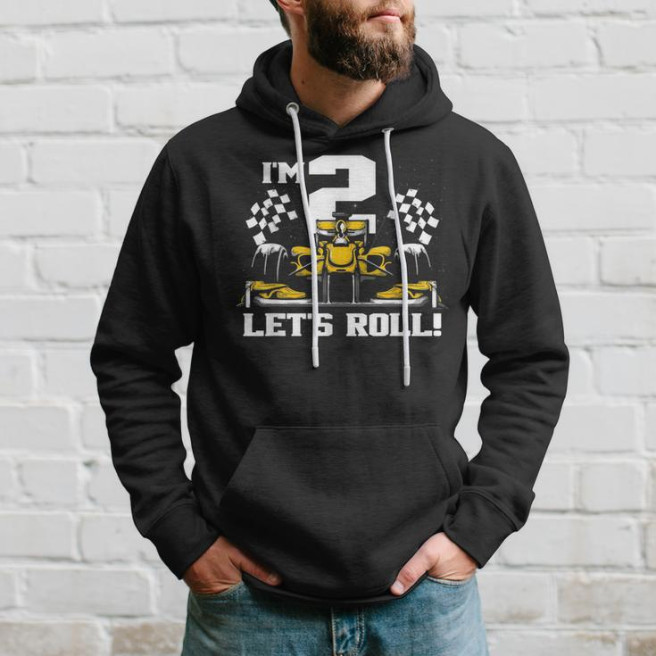 Race Car 2Nd Birthday Boy 2 Two Toddler Racing Car Driver Driver Funny Gifts Hoodie Gifts for Him