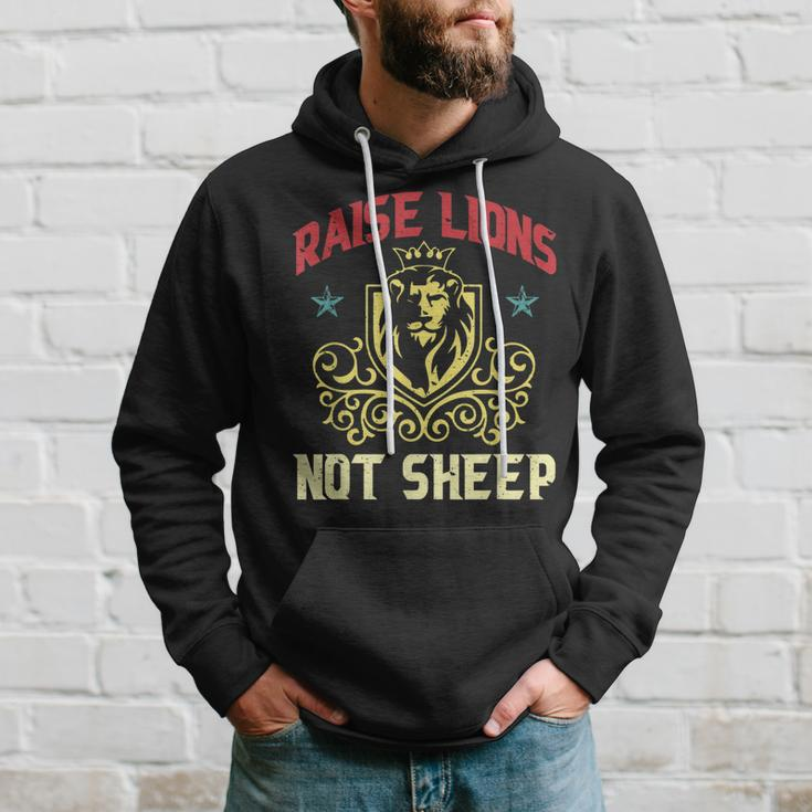 Raise Lions Not Sheep Patriot Party America Usa 1776 Great Hoodie Gifts for Him