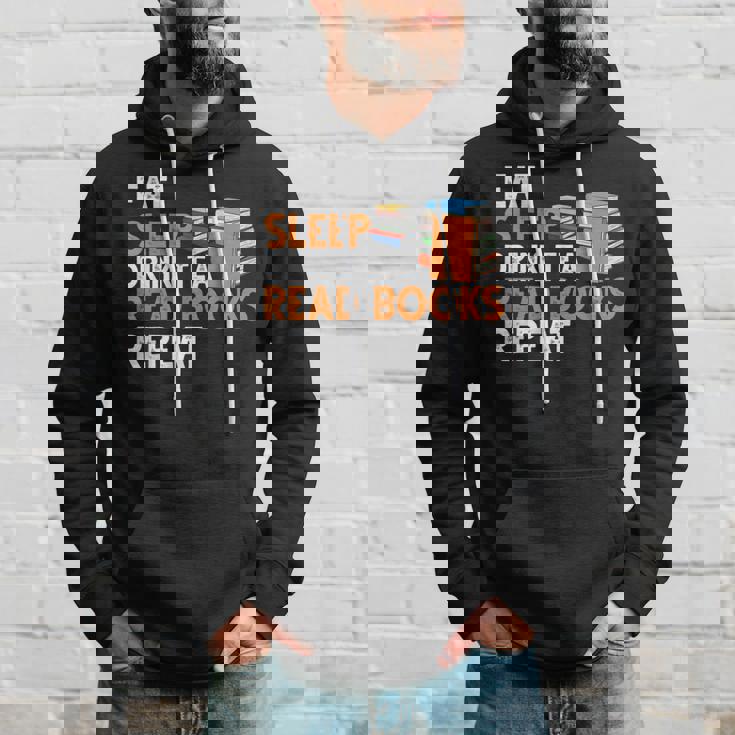Reading Eat Sleep Read Books Repeat Book Lover Bookworm Reading Funny Designs Funny Gifts Hoodie Gifts for Him