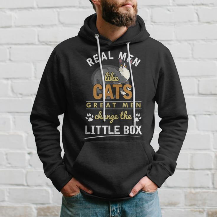 Real Men Like Cats Pets Cat Dad FunnyHoodie Gifts for Him