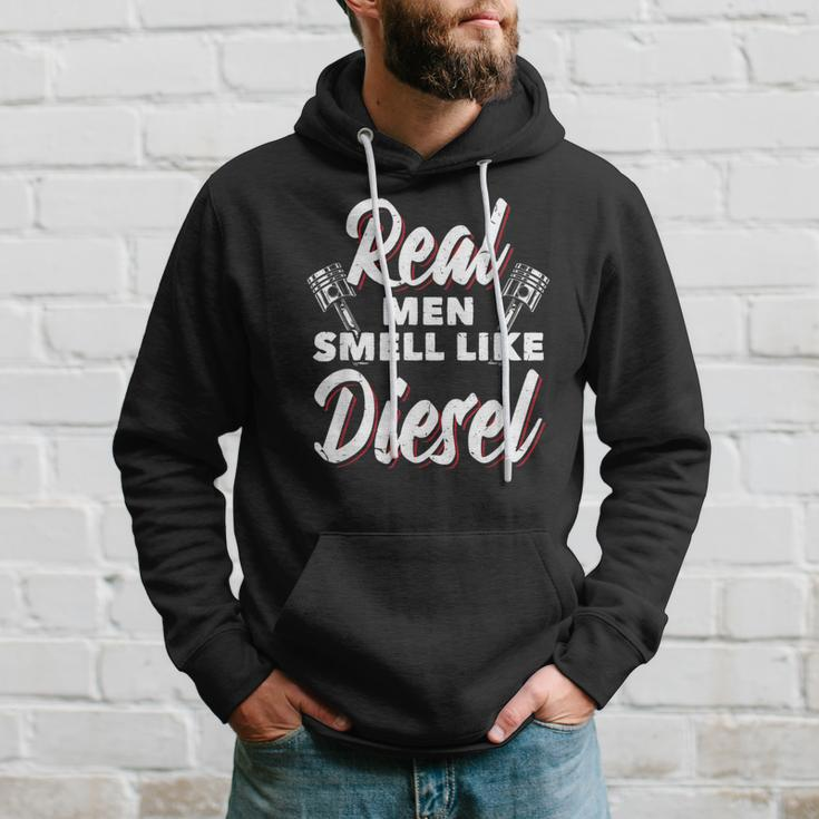 Real Men Smell Like Diesel Garage Car Repair Workshop Hoodie Gifts for Him