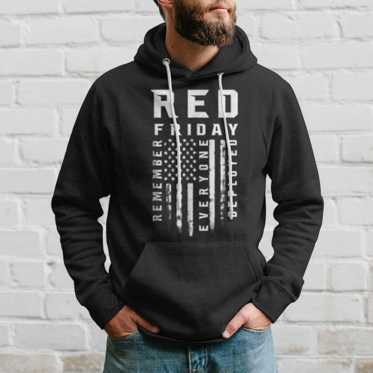 Red Friday Remember Everyone Veteran Deployed Hoodie Gifts for Him