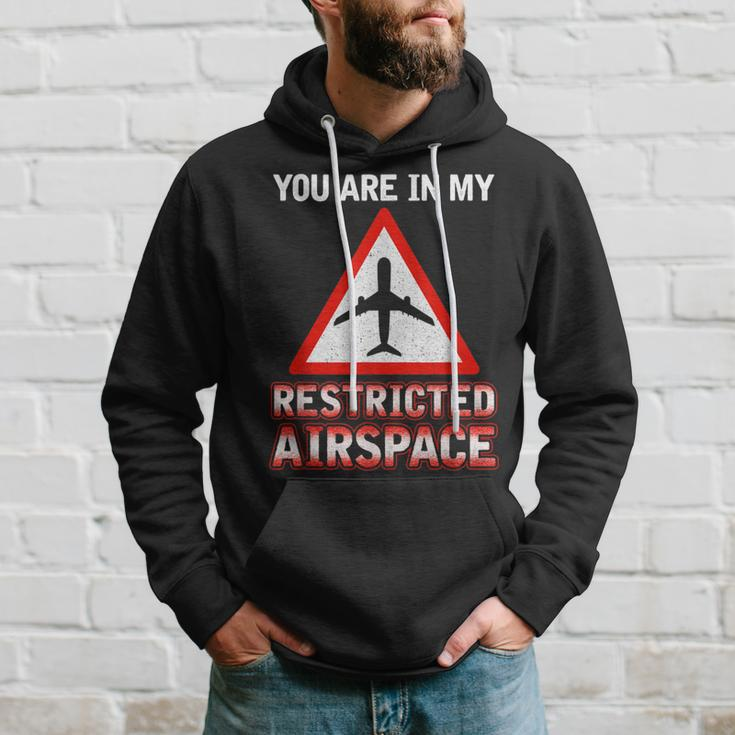 You Are In My Restricted Airspace Airplane Pilot Quote Hoodie Gifts for Him