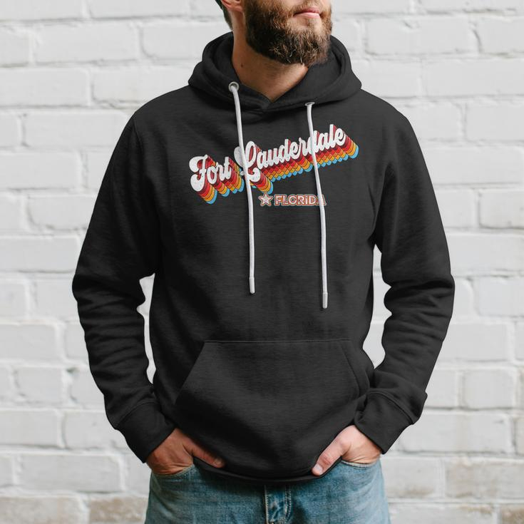 Retro 80S Fort Lauderdale Florida Fl Hoodie Gifts for Him