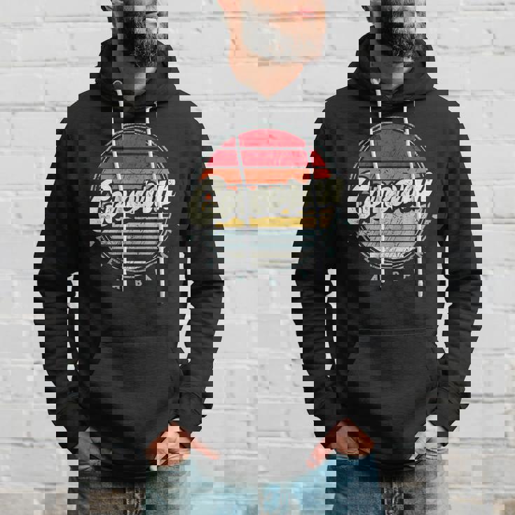 Retro Corcoran Home State Cool 70S Style Sunset Hoodie Gifts for Him