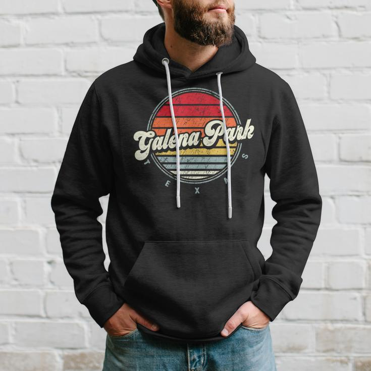 Retro Galena Park Home State Cool 70S Style Sunset Hoodie Gifts for Him
