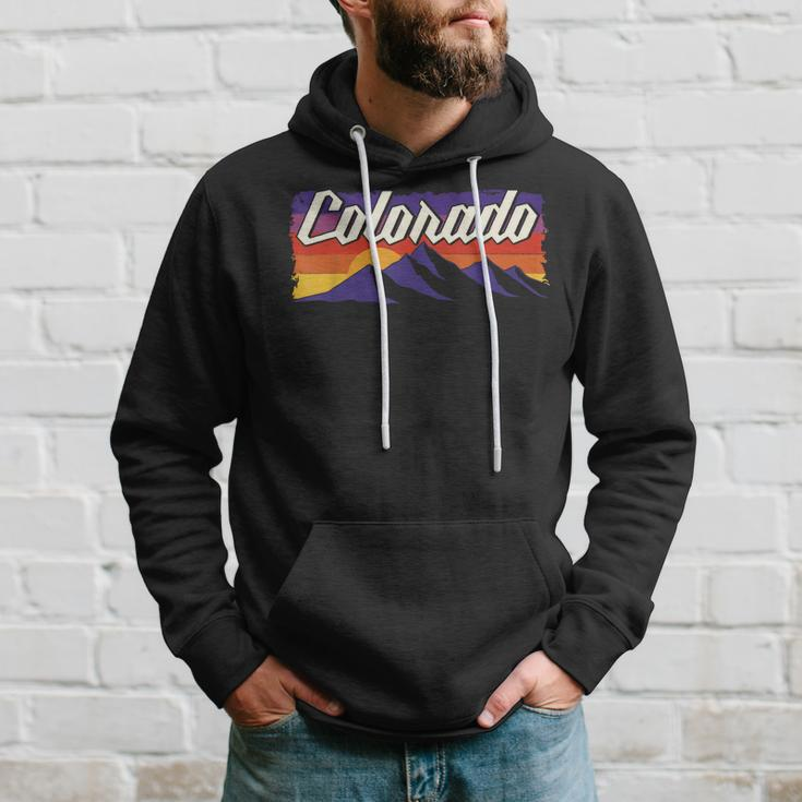 Retro Vintage Mountains Colorado Hoodie Gifts for Him