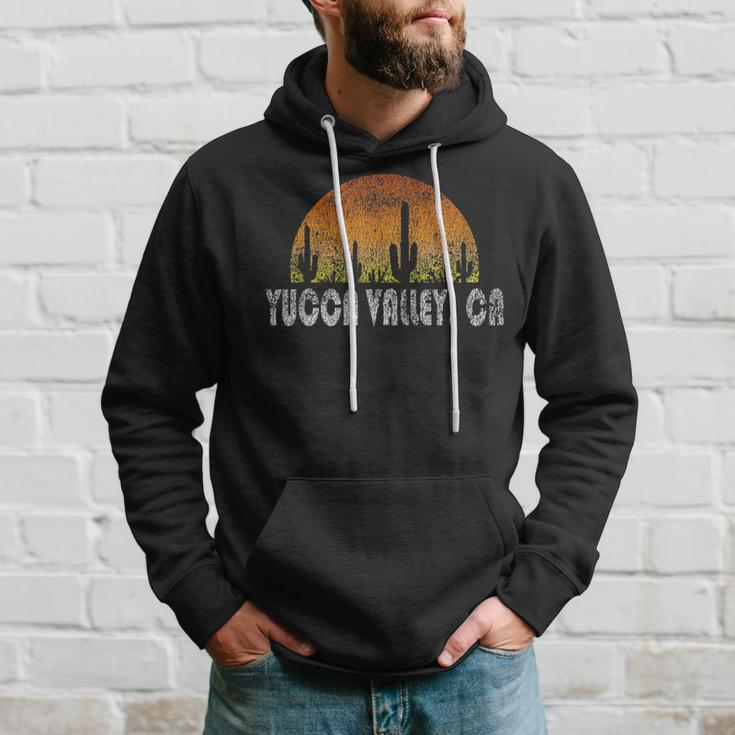 Retro Yucca Valley California Desert Sunset Vintage Hoodie Gifts for Him