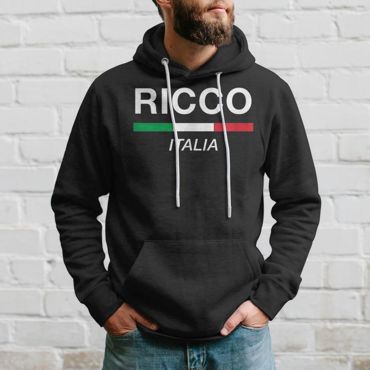 Ricco Italian Name Italy Flag Italia Family Surname Hoodie Gifts for Him