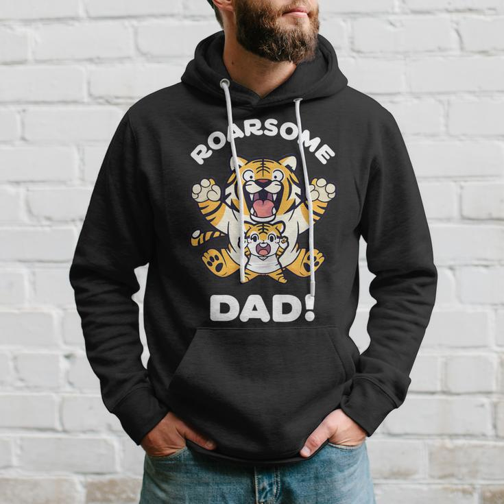 Roarsome Dad Funny Tiger Lover Father Daddy Hoodie Gifts for Him