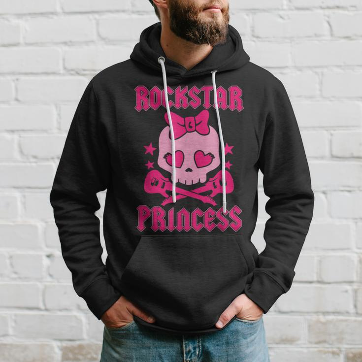Rockstar Princess Heavy Metal Pirate Skull Pink Hoodie Gifts for Him