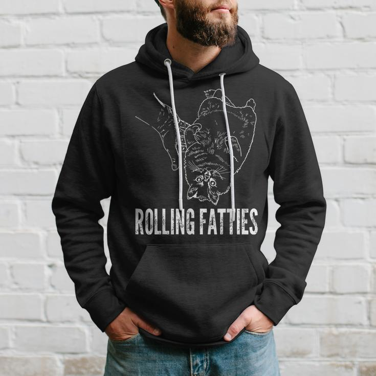 Rollin Fatties Funny Fat Kitty Cat Hoodie Gifts for Him