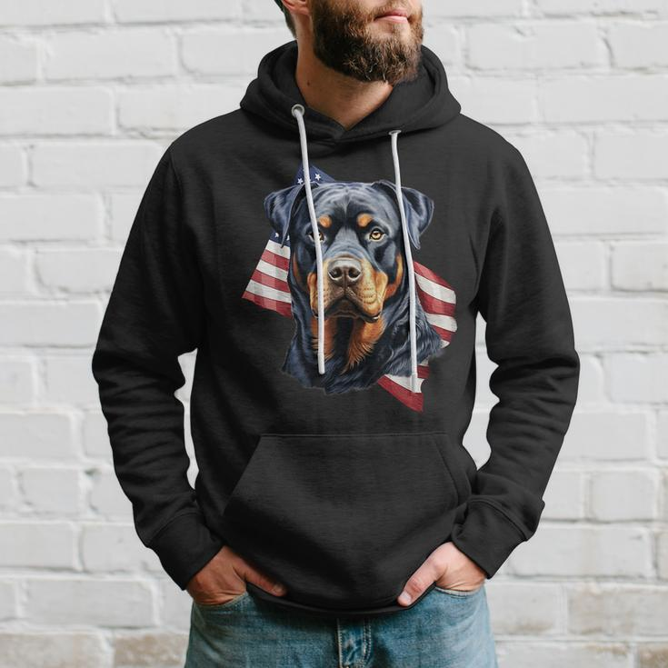 Rottweiler Patriotic 4Th Of July Dog Lover American Usa Hoodie Gifts for Him