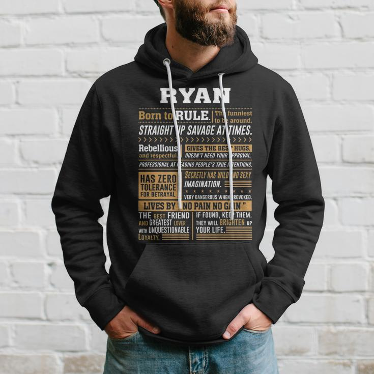 Ryan Name Gift Ryan Born To Rule Hoodie Gifts for Him