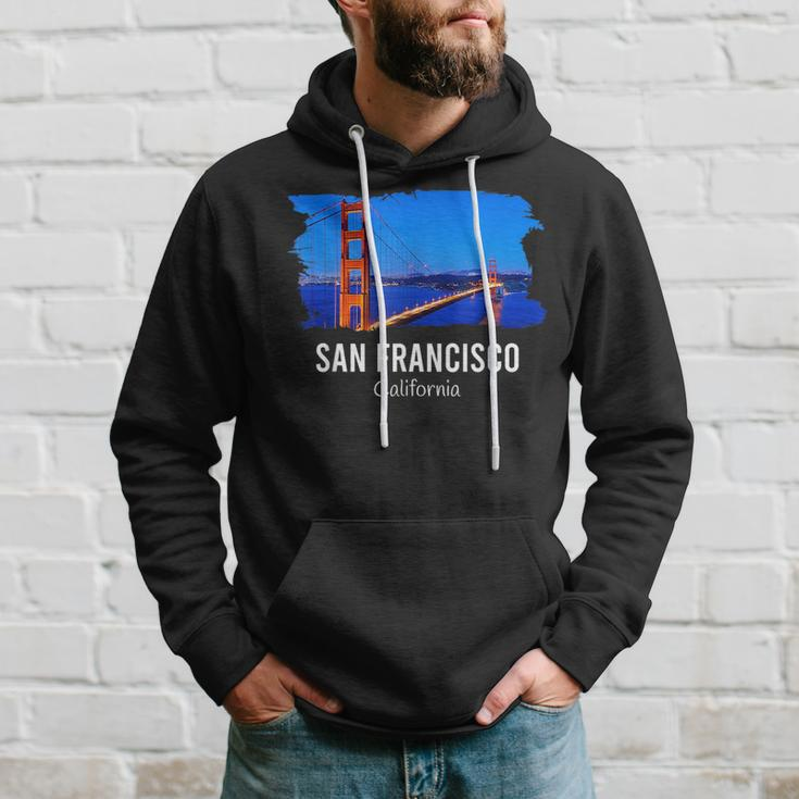 San Francisco California Bay Area Golden Gate Bridge Skyline Hoodie Gifts for Him