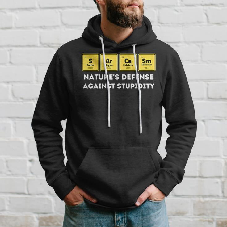 Sarcasm Natures Defense Periodic Table Elements Chemistry Hoodie Gifts for Him