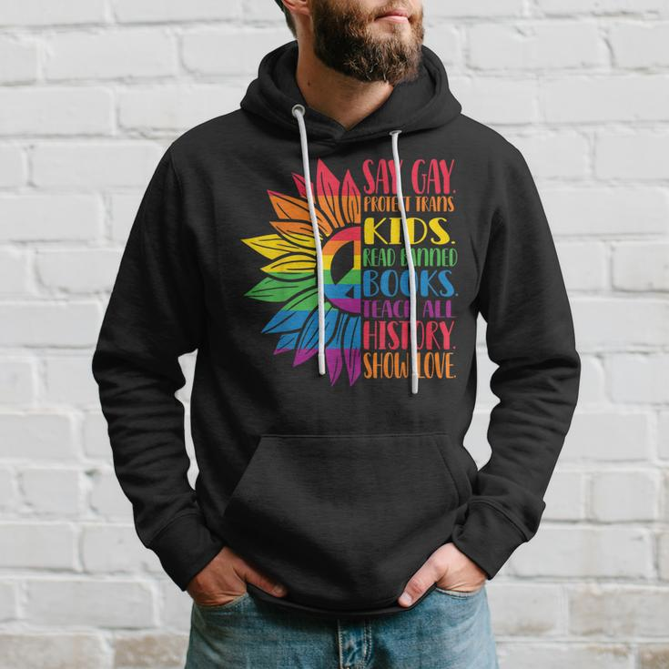Say Gay Protect Trans Kids Read Banned Books Pride Month Hoodie Gifts for Him