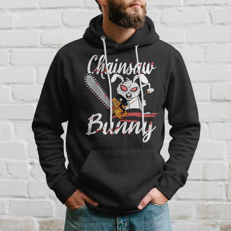 Scary Chainsaw Bunny Halloween Horror Movie Fan Nightmare Hoodie Gifts for Him
